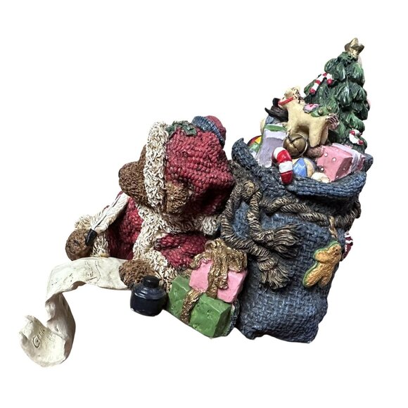 Grandeur Noel Ceramic Collectible Sitting Bear Christmas Stocking Holder - Picture 2 of 6